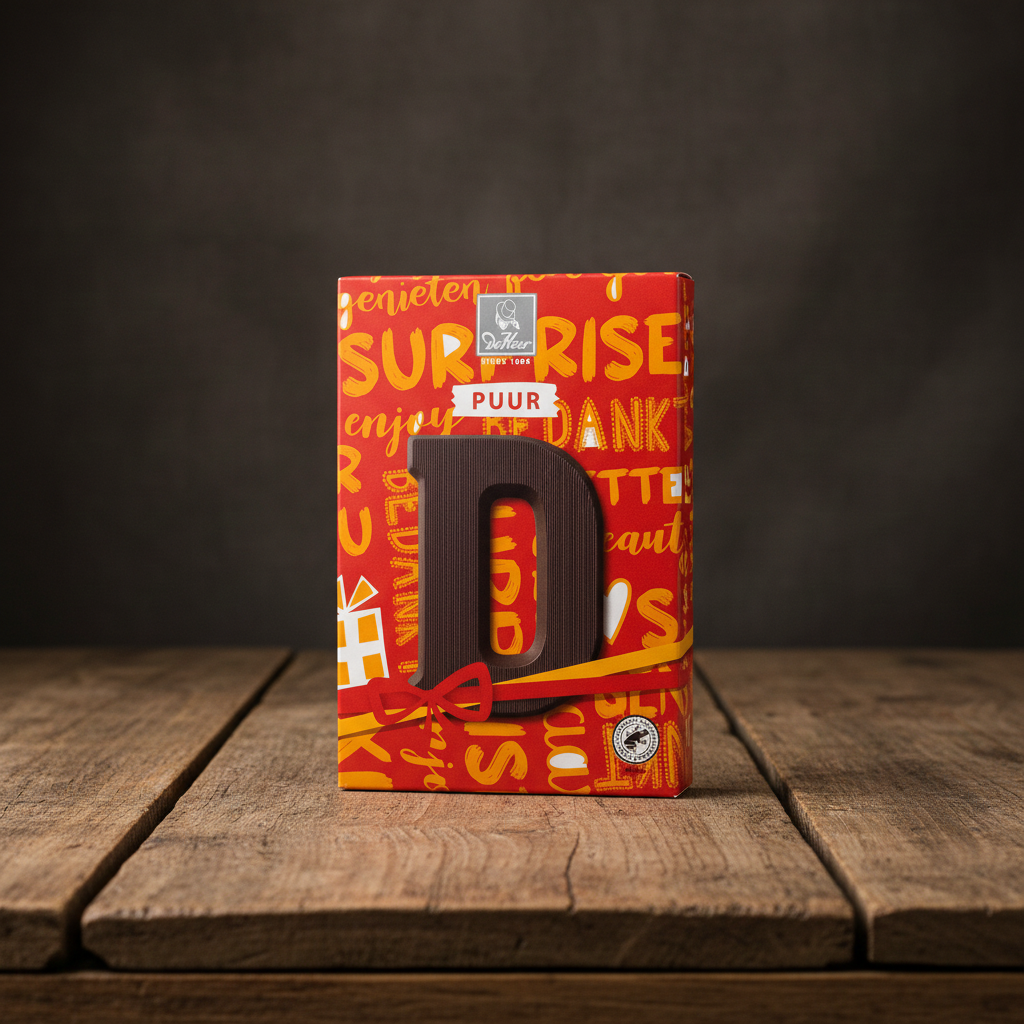 Lettre en chocolat noir De Heer – D