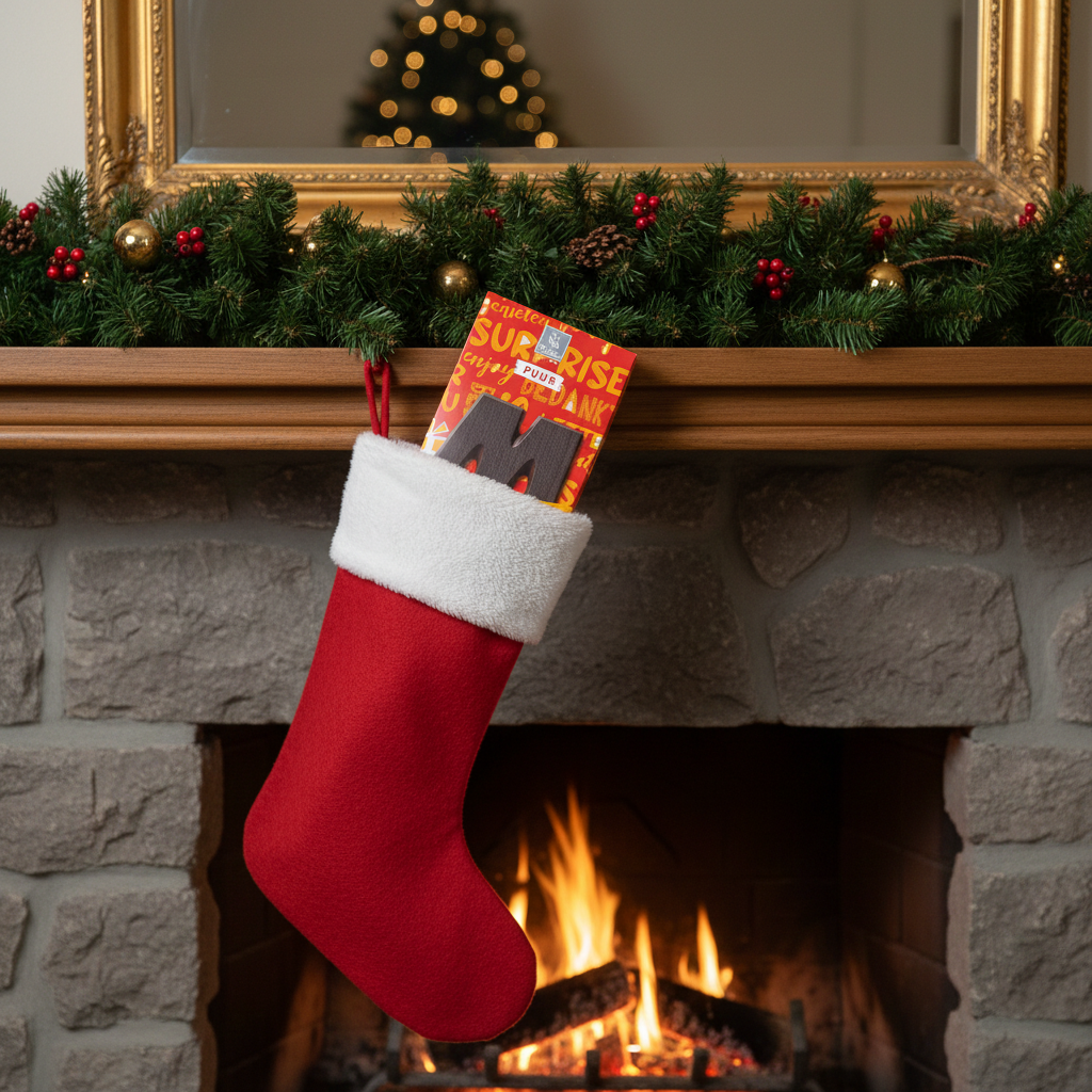 De Heer Dark Chocolate Letter-M