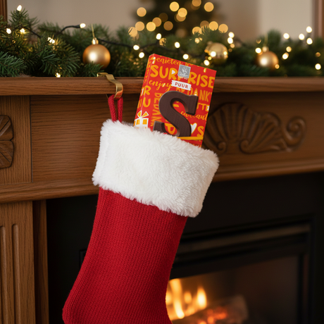 De Heer Dark Chocolate Letter-S