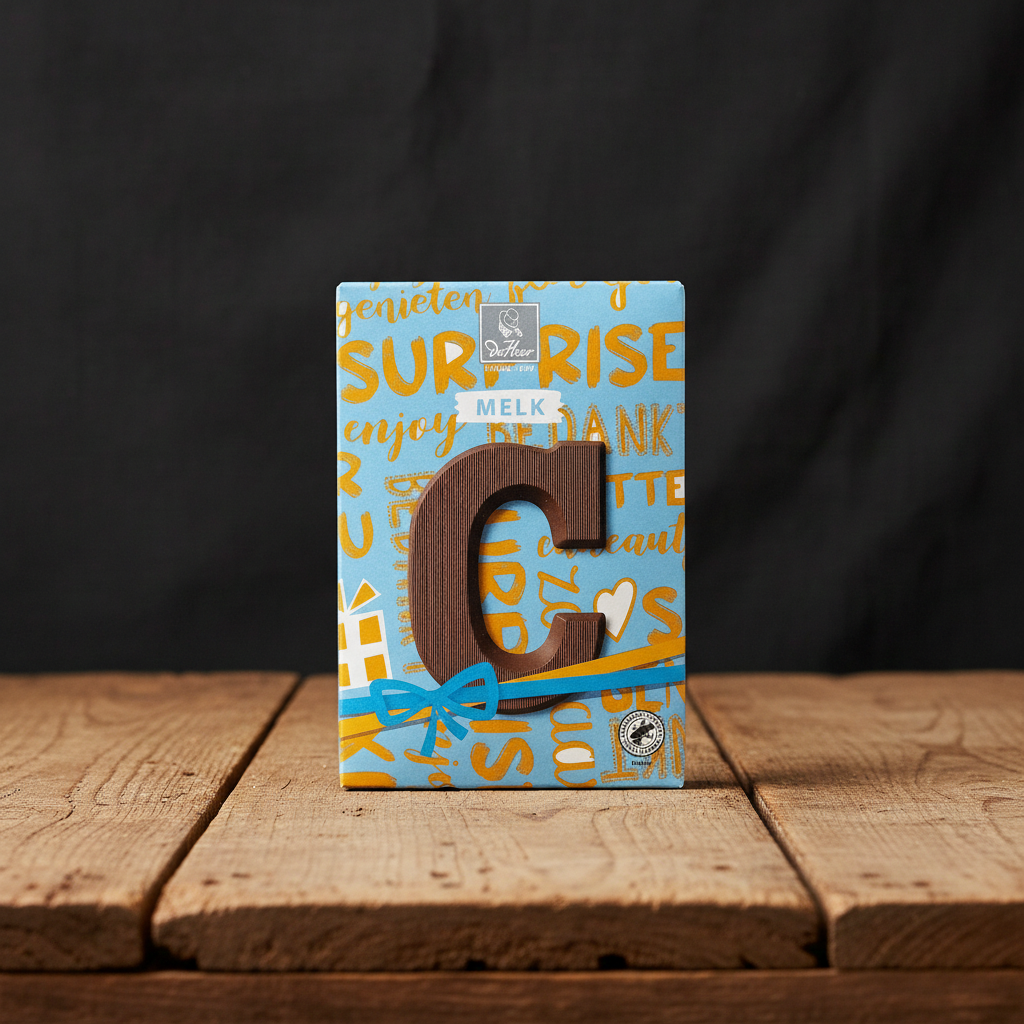 De Heer Milk Chocolate  Letter-C