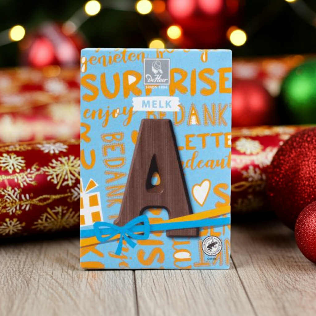 De Heer Milk Chocolate  Letter-A