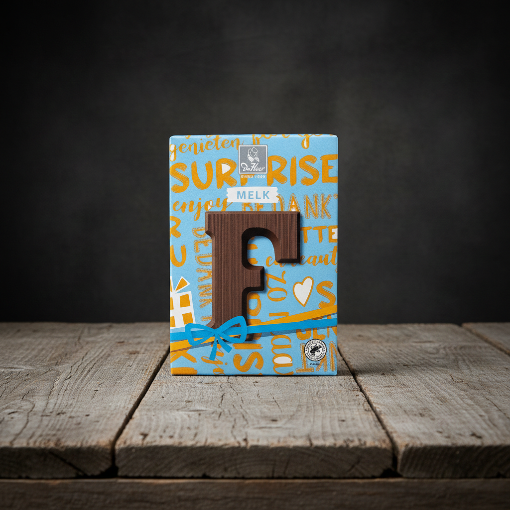 De Heer Milk Chocolate  Letter-F