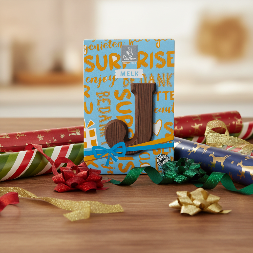 De Heer Milk Chocolate  Letter-J