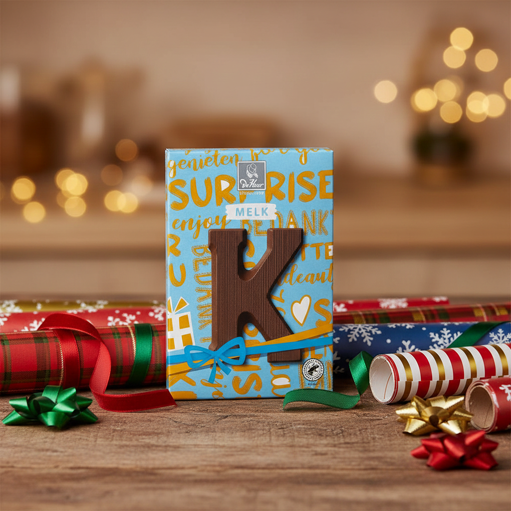 De Heer Milk Chocolate  Letter-K