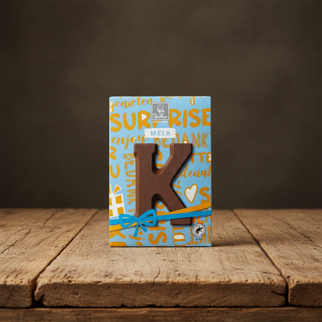 De Heer Milk Chocolate  Letter-K