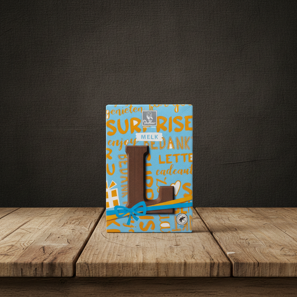 De Heer Milk Chocolate  Letter-L