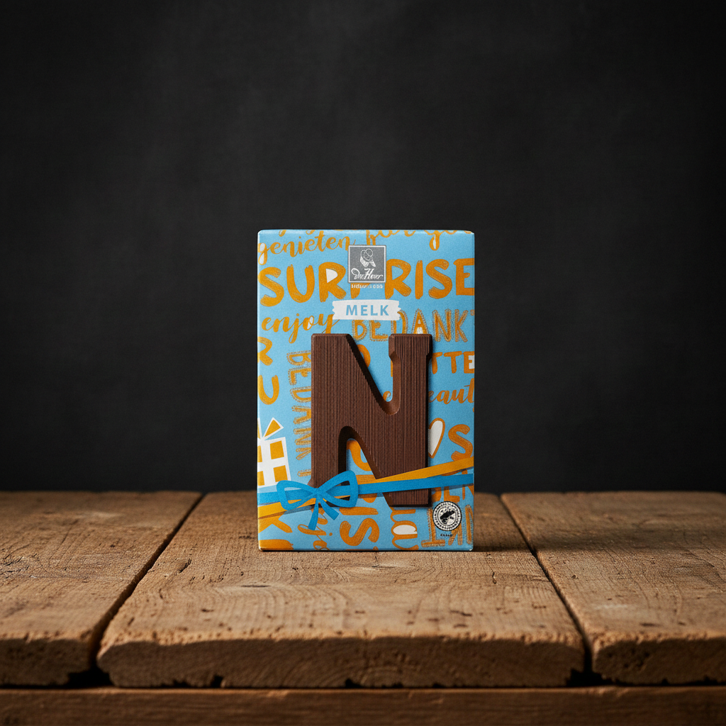 De Heer Chocolat au Lait Lettre N