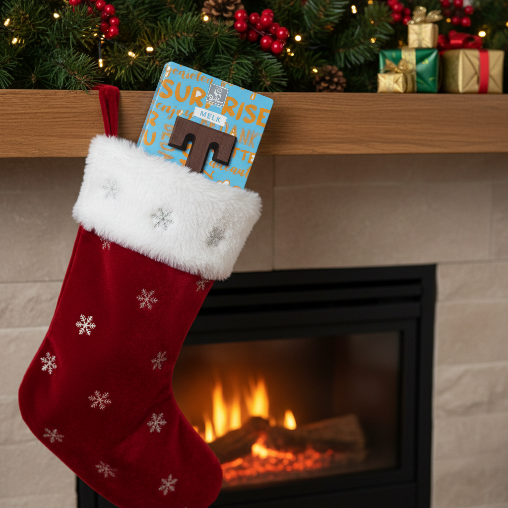 De Heer Milk Chocolate  Letter-T