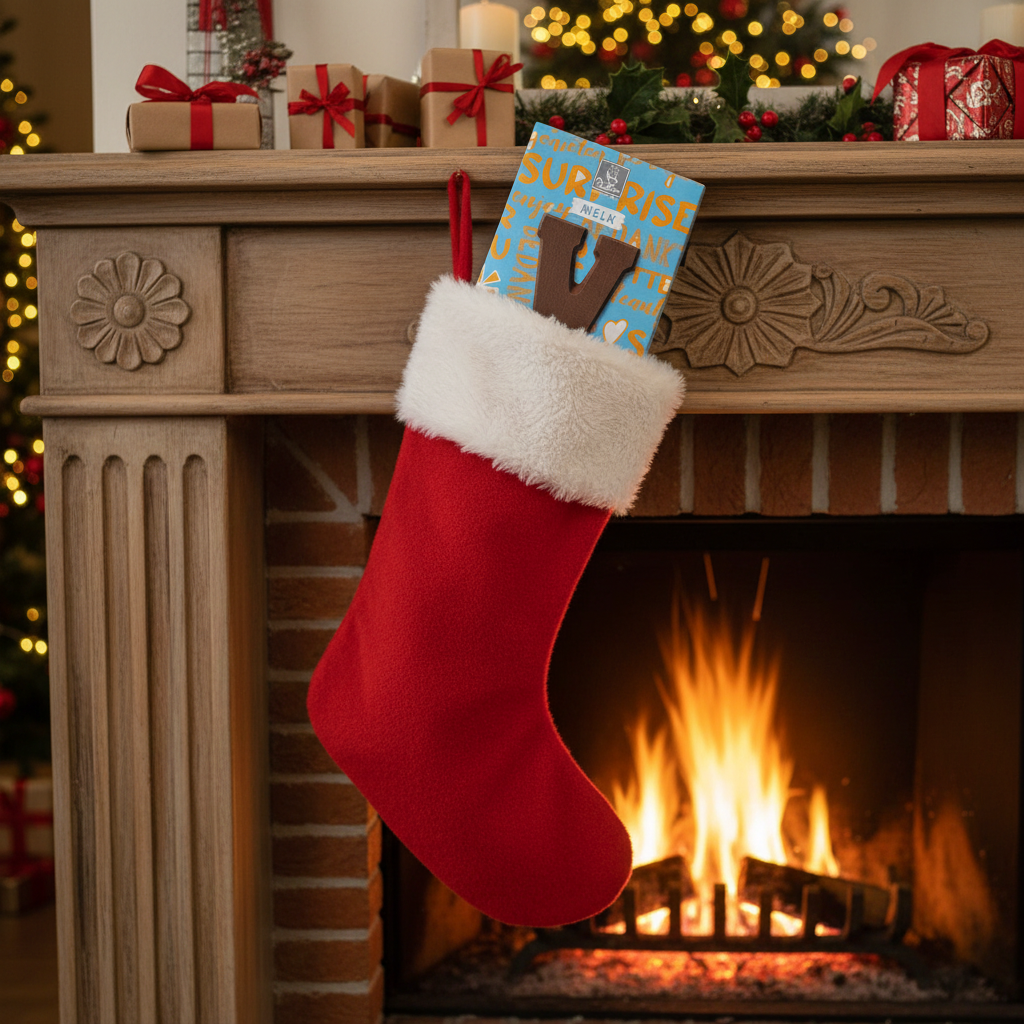 De Heer Milk Chocolate  Letter-V