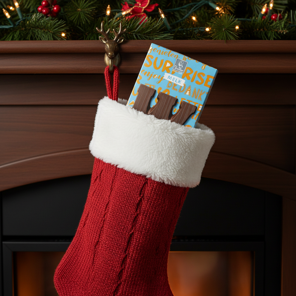 De Heer Milk Chocolate  Letter-W