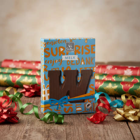 De Heer Milk Chocolate  Letter-W