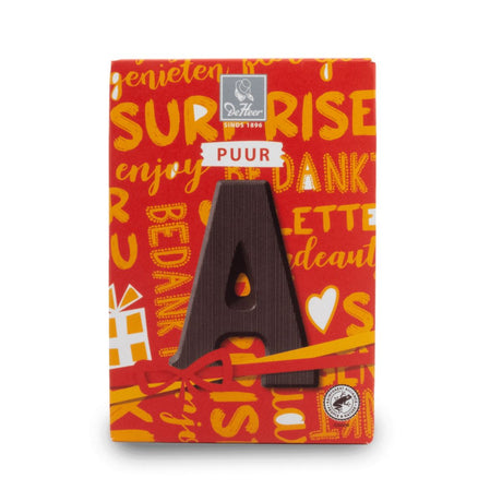 De Heer Dark Chocolate Letter - A --- Holland Store - Toronto