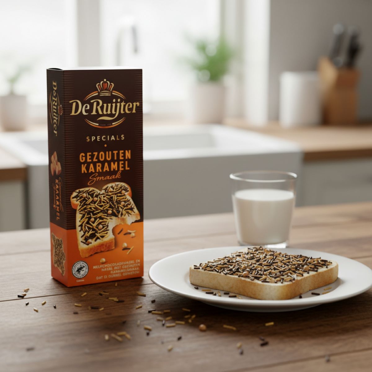 De Ruijter Melk Chocoladehagel met Gezouten Karanel Smaak 2 --- Holland Store - Toronto