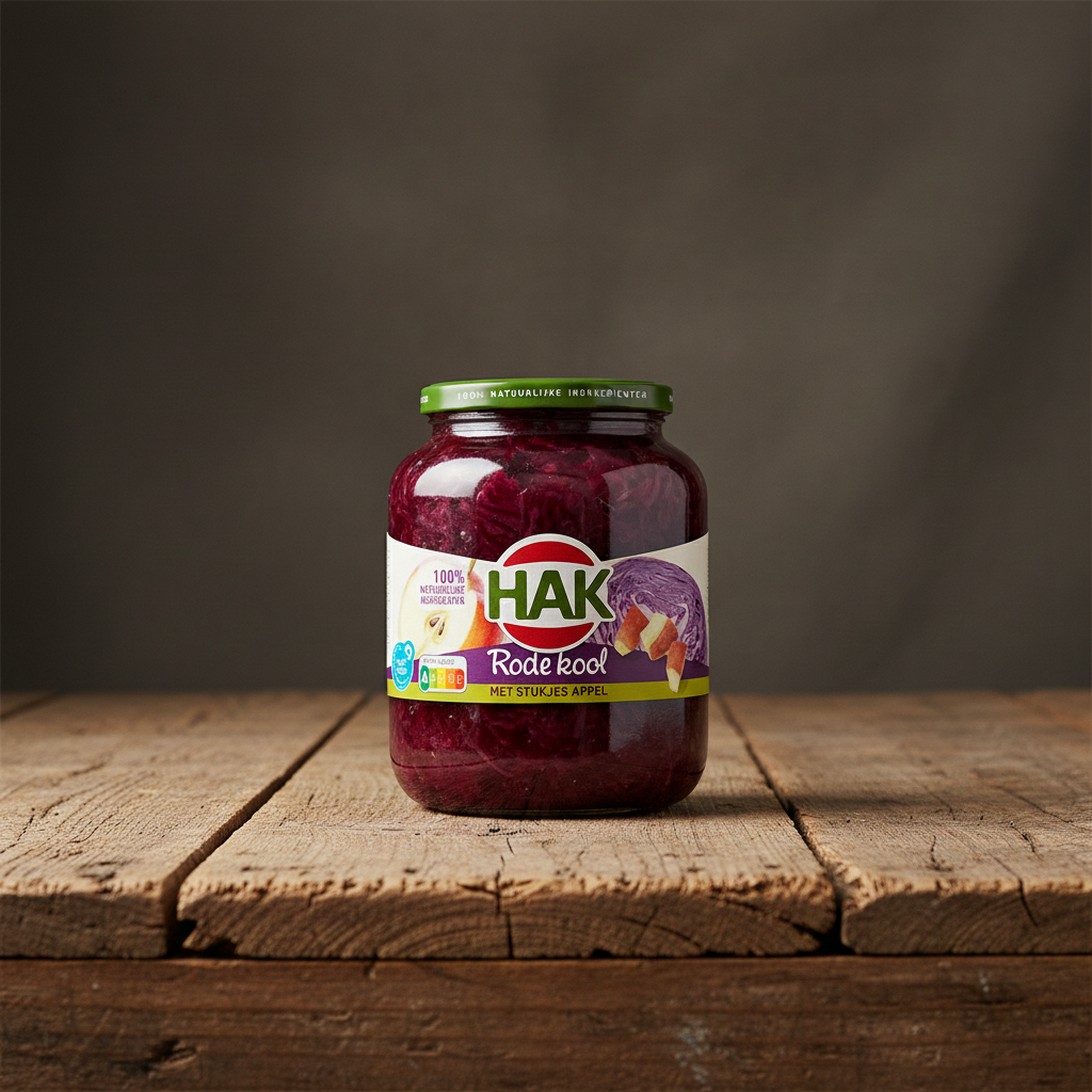 Hak Rode Kool met stukjes Appel