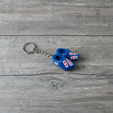 Keychain - 2 Wooden Shoes - Frisian Blue