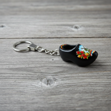 Keychain - Wooden Shoe - Black
