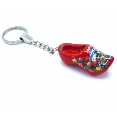 Keychain - Wooden Shoe - Red