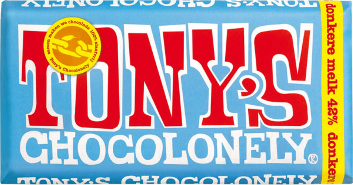 Tony's Chocolonely Donker Melk 42% - 180 g --- Holland Store - Toronto