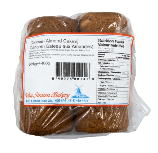 Gâteaux aux amandes de la boulangerie Van Straten (canoës)