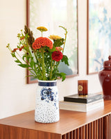 Vase Milk Churn Blauwe Stip-Small Ceramics-25.5cm