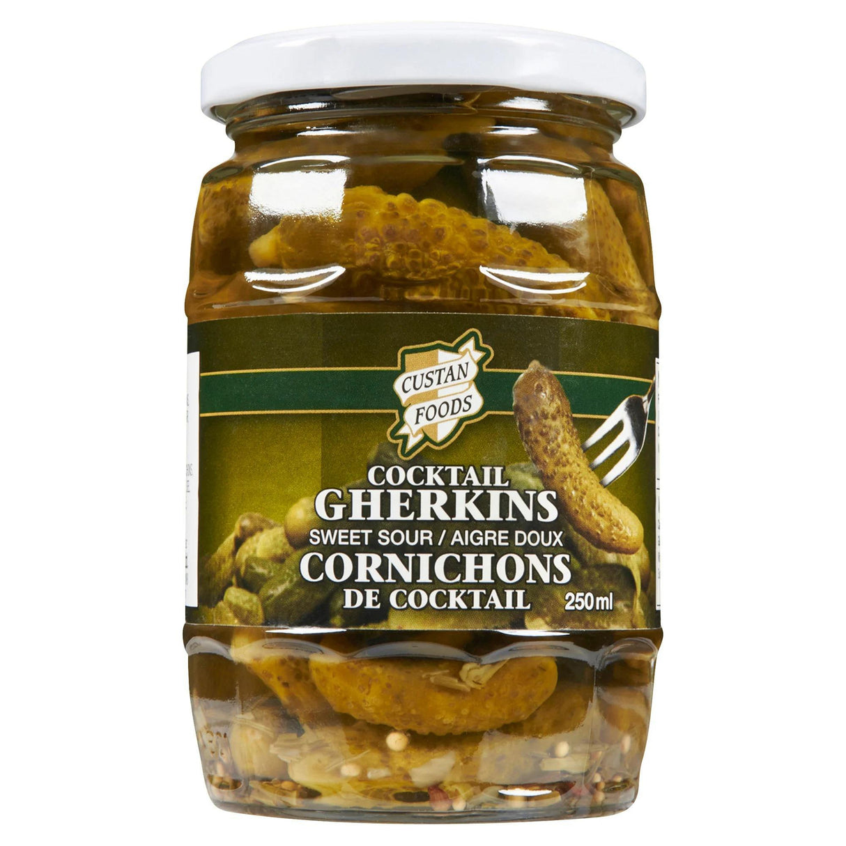 Custan Foods Cocktail Gherkins - 250 mL