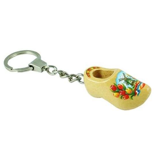 Keychain - Wooden Shoe - Varnished