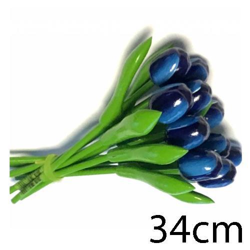 Wooden Tulip - Blue / White
