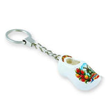 Keychain - Wooden Shoe - White