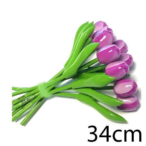 Wooden Tulip - Purple / White
