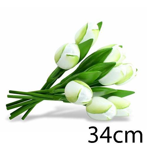 Wooden Tulip - White / Green