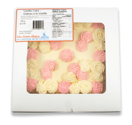 Van Straten Bakery Square Vanilla Cake