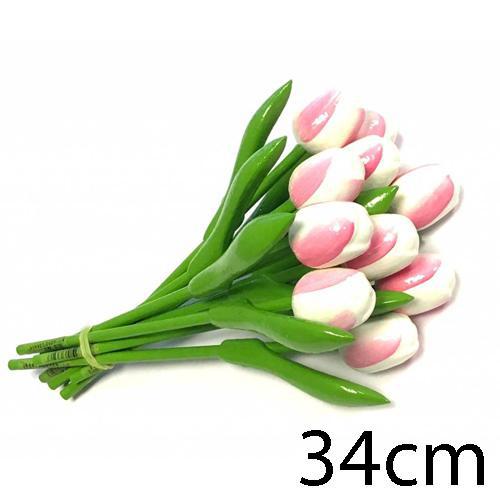 Wooden Tulip - White / Pink