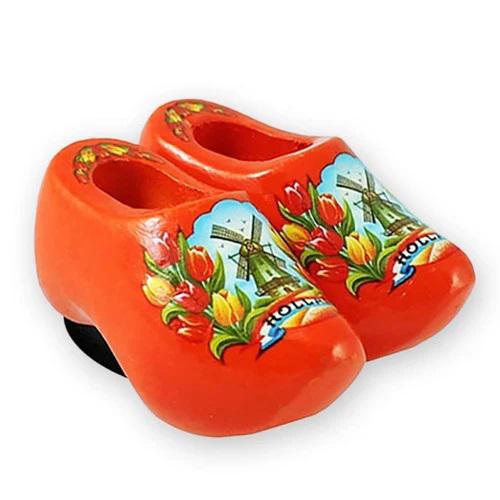 Houten Schoen Magneet - Oranje