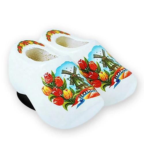 Houten Schoen Magneet - Wit