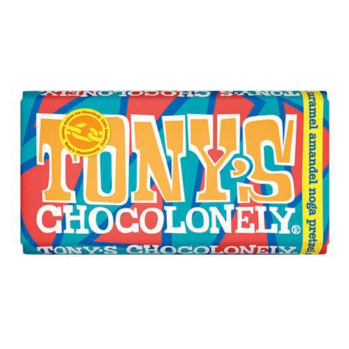 Tony's Chocolonely - 32% Melk Karamel Amandel Noga Pretzel Zeezout
